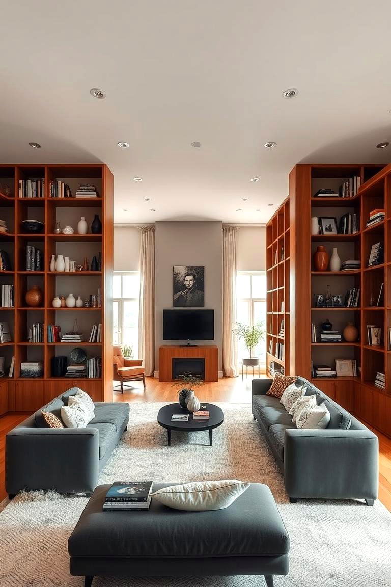 Shelving Units as Room Dividers - 24 Living Room Storage Ideas