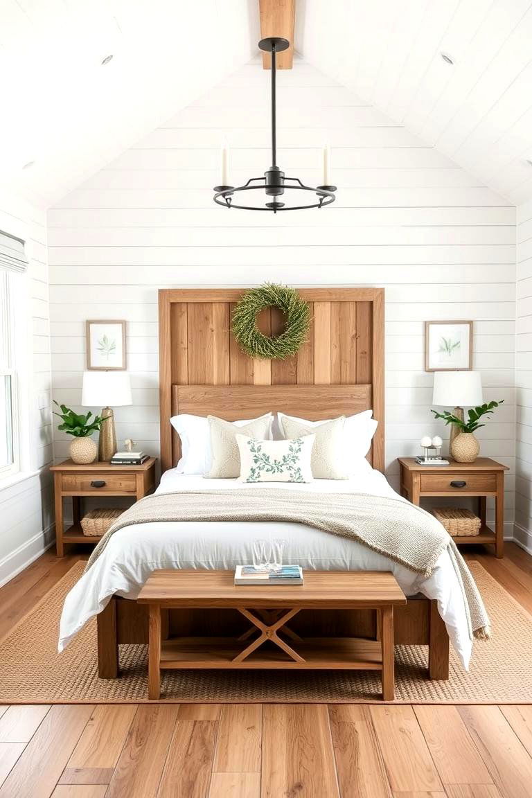 Shiplap Accent Appeal - 24 Cape Cod Upstairs Bedroom Ideas