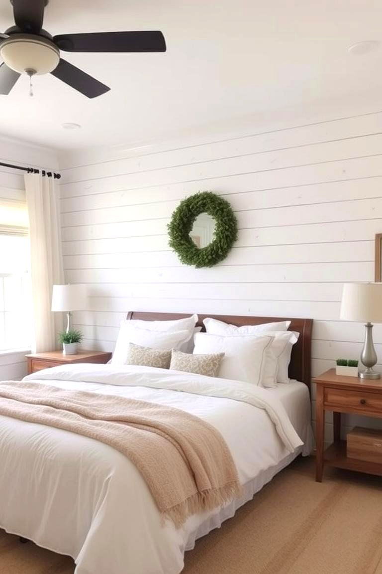 Shiplap Accent Wall - 24 Bedroom Accent Wall Ideas
