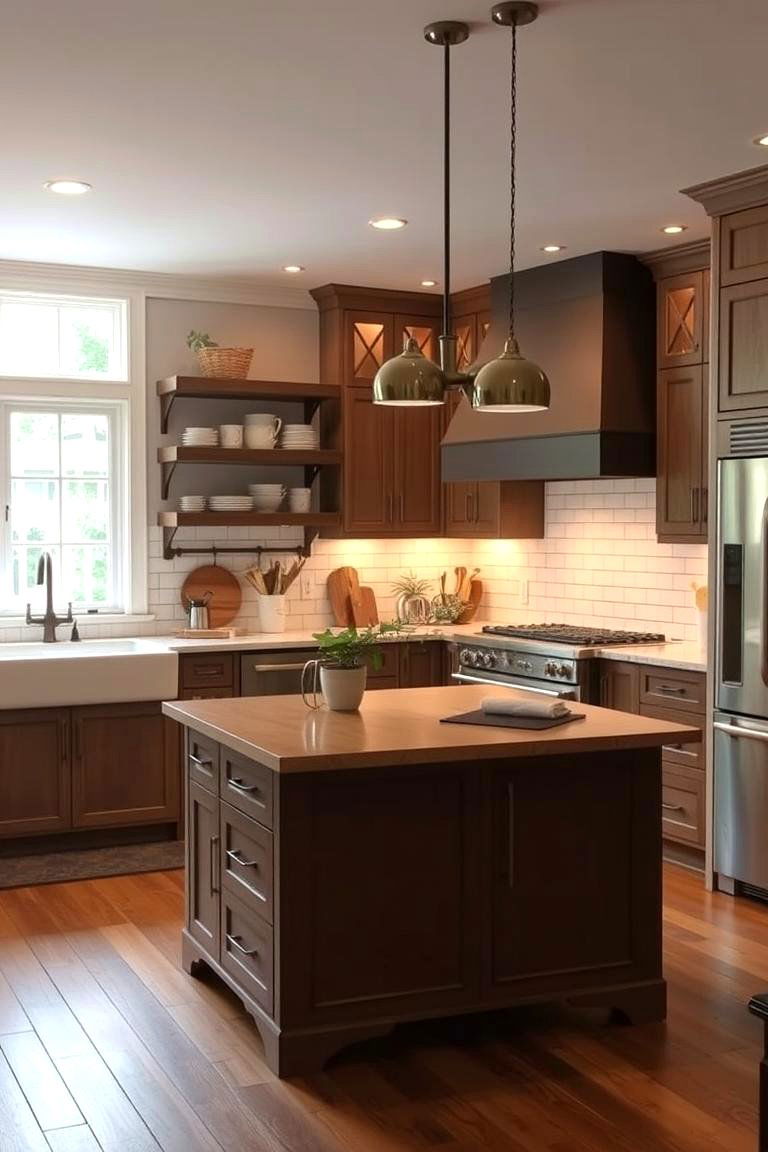 Shiplap Backsplash with Multi Functional Island - 24 Kitchen Shiplap Ideas With Kitchen Island Ideas