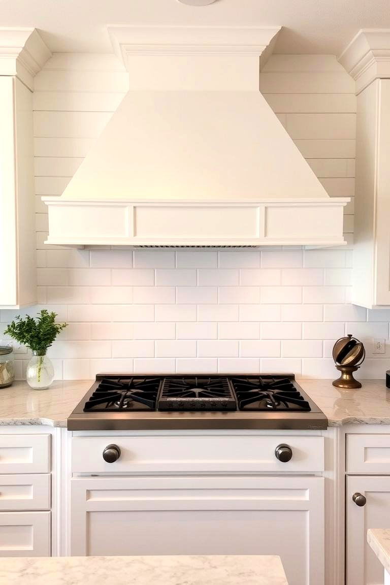 Shiplap Behind a Range Hood - 24 Shiplap Backsplash Ideas for Your Kitchen