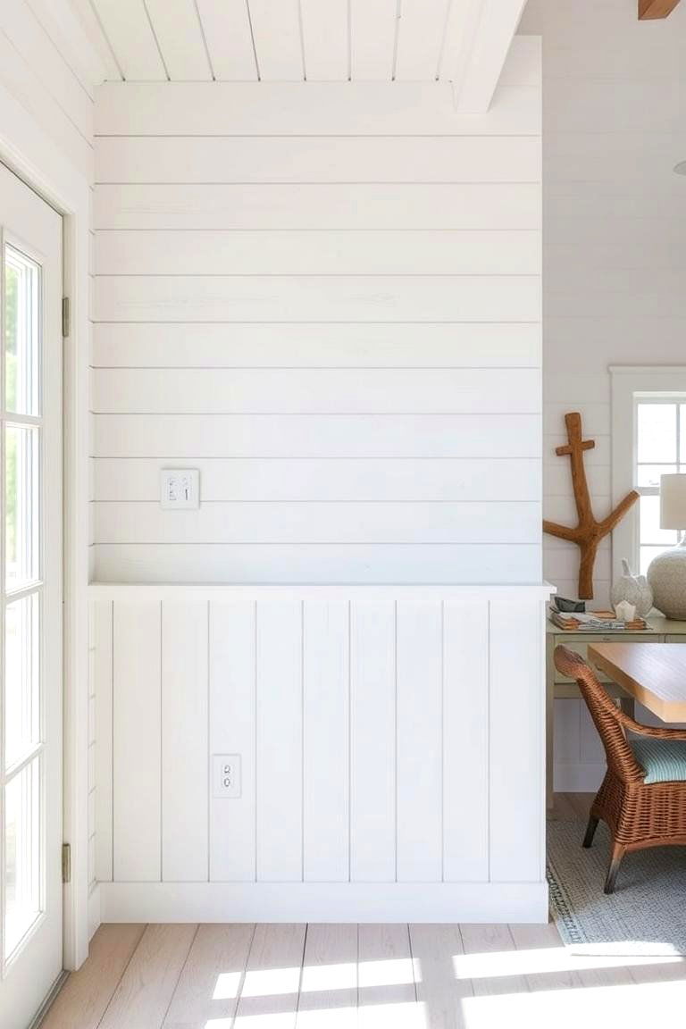 Shiplap Half Wall Paneling - 24 Half Wall Paneling Ideas
