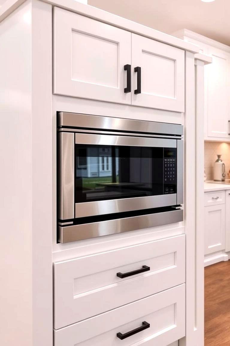 Shiplap Island with Integrated Appliances - 24 Shiplap Kitchen Island Ideas