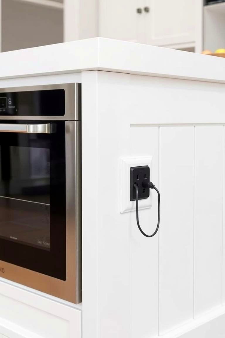 Shiplap Island with Integrated Power Outlets - 24 Shiplap Kitchen Island Ideas
