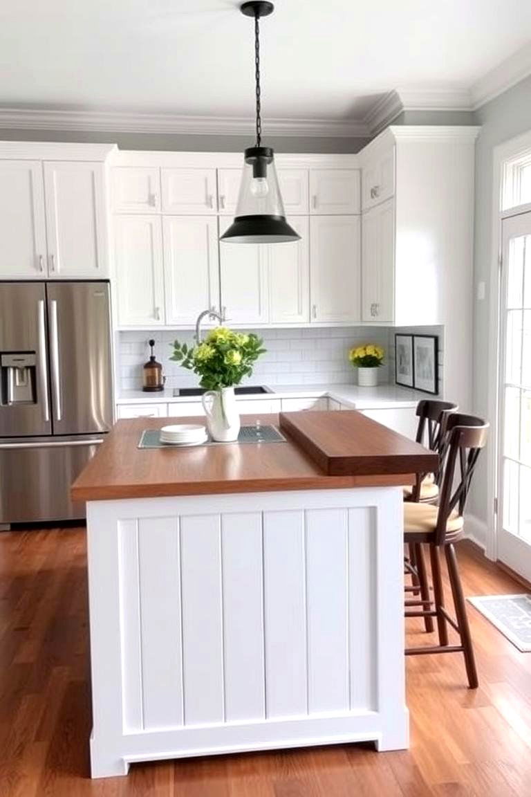 Shiplap Island with a Breakfast Bar Extension - 24 Shiplap Kitchen Island Ideas