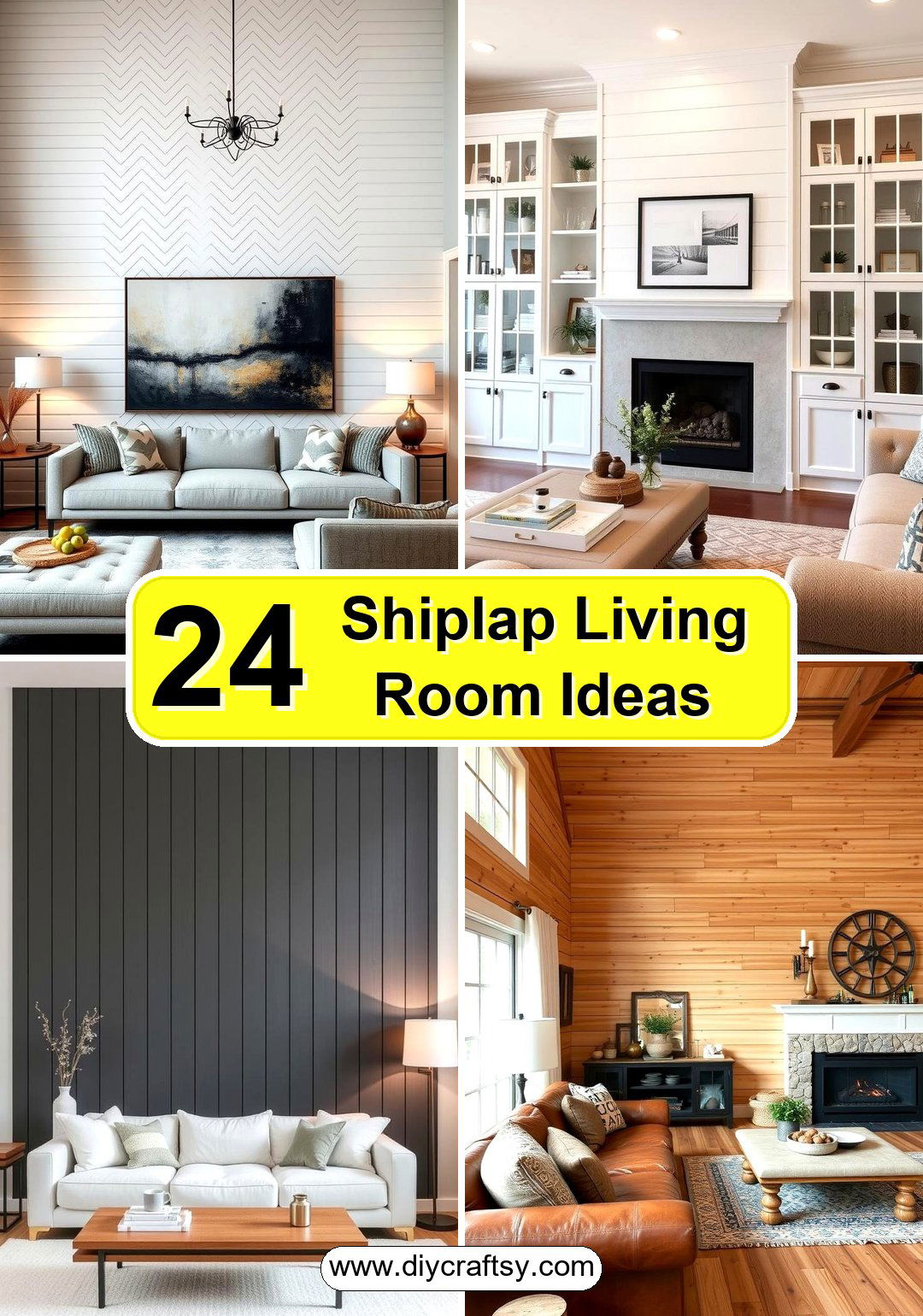 Shiplap Living Room Ideas