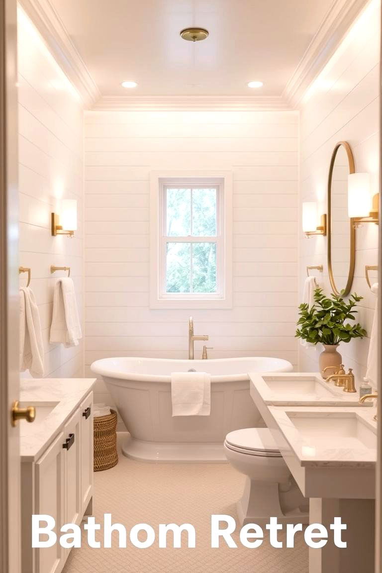 Shiplap Retreat Bathroom - 24 shiplap bathroom ideas