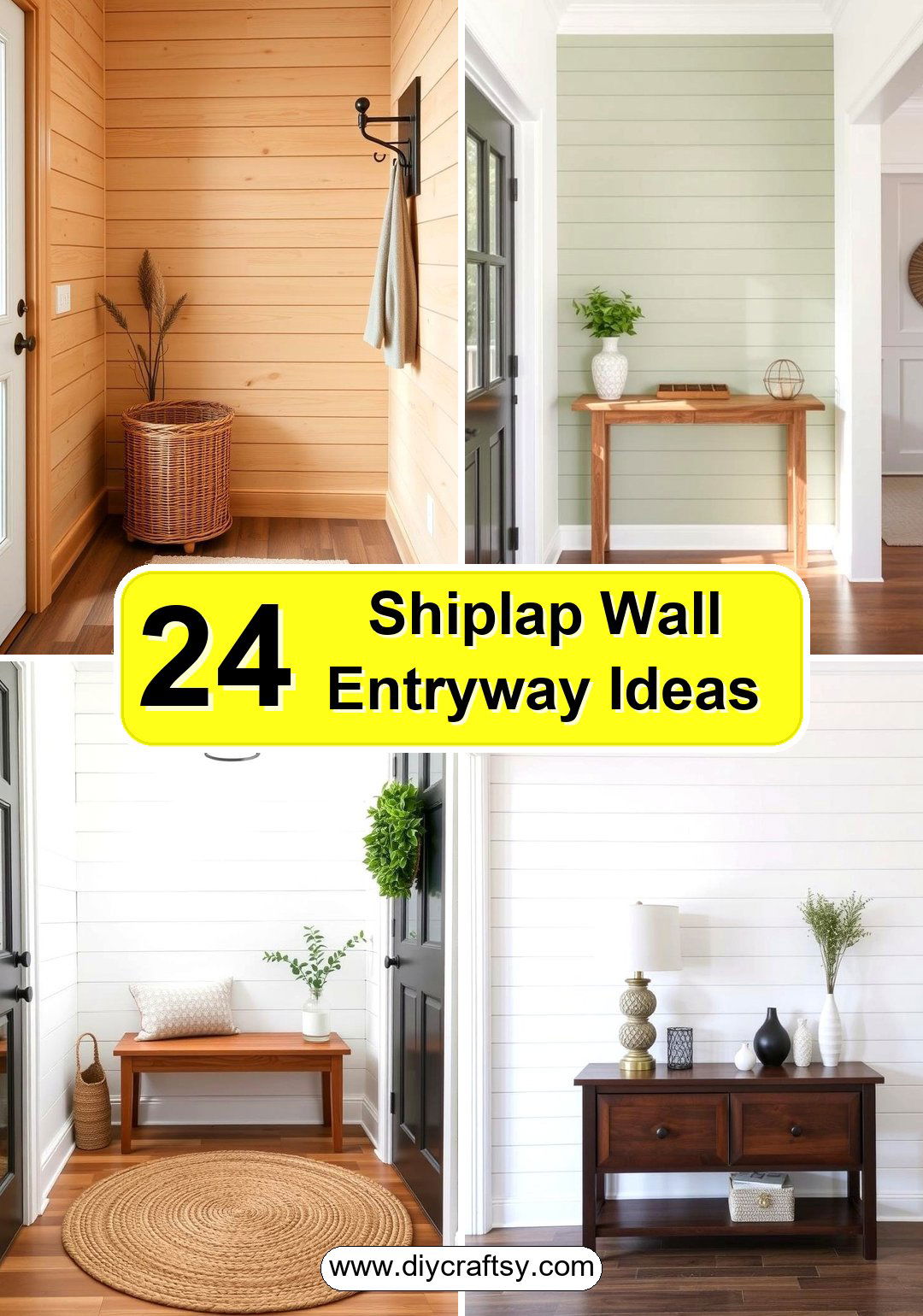 Shiplap Wall Entryway Ideas