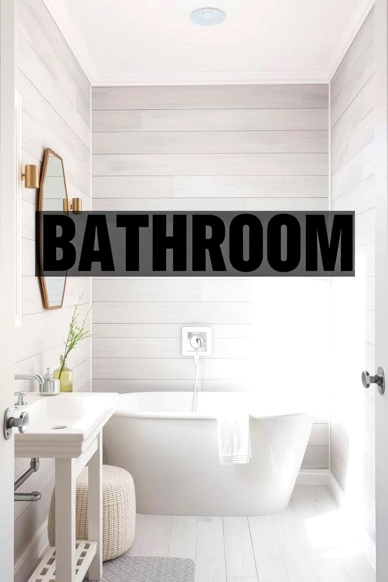 Shiplap Wall Panels for a Rustic Feel - 24 Bathroom Wall Paneling Ideas