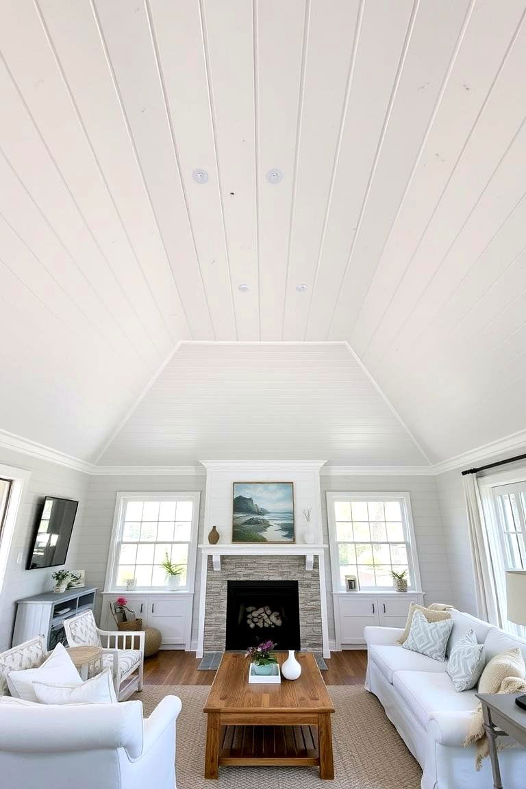Shiplap Wood Ceiling - 24 Wood Ceiling Ideas
