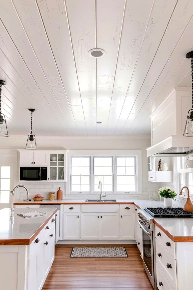 Shiplap Wood Ceiling - 24 Wood Ceiling Kitchen Ideas