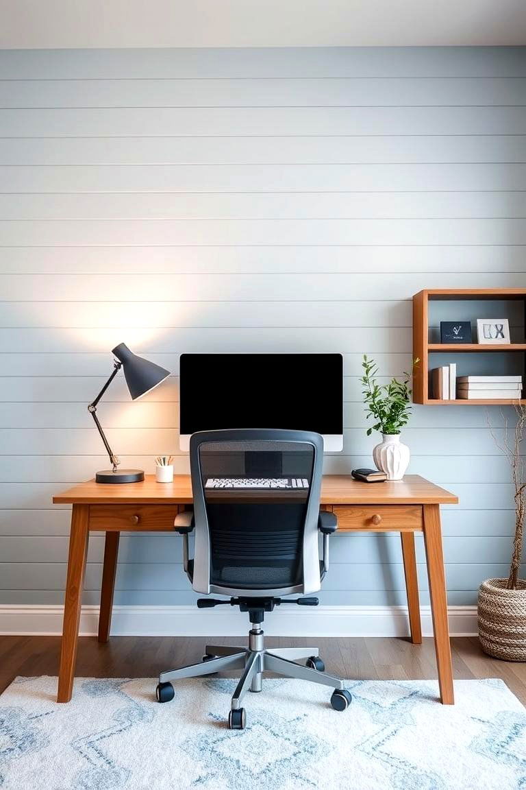 Shiplap in a Home Office - 24 Shiplap Wall Ideas