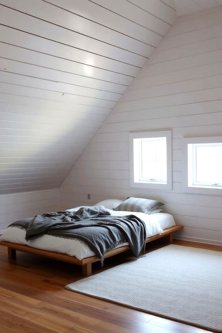 Shiplap on a Slanted Wall - 24 Shiplap Bedroom Ideas