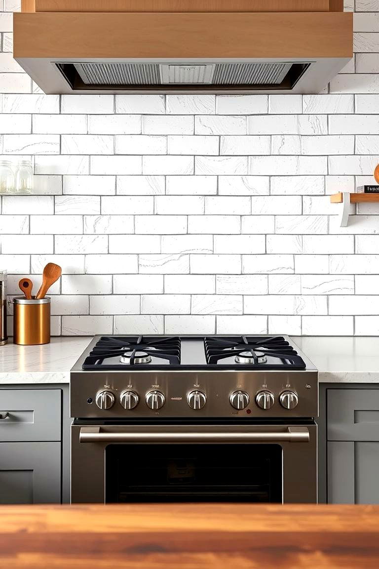 Shiplap with Contrasting Grout Lines - 24 Shiplap Backsplash Ideas for Your Kitchen