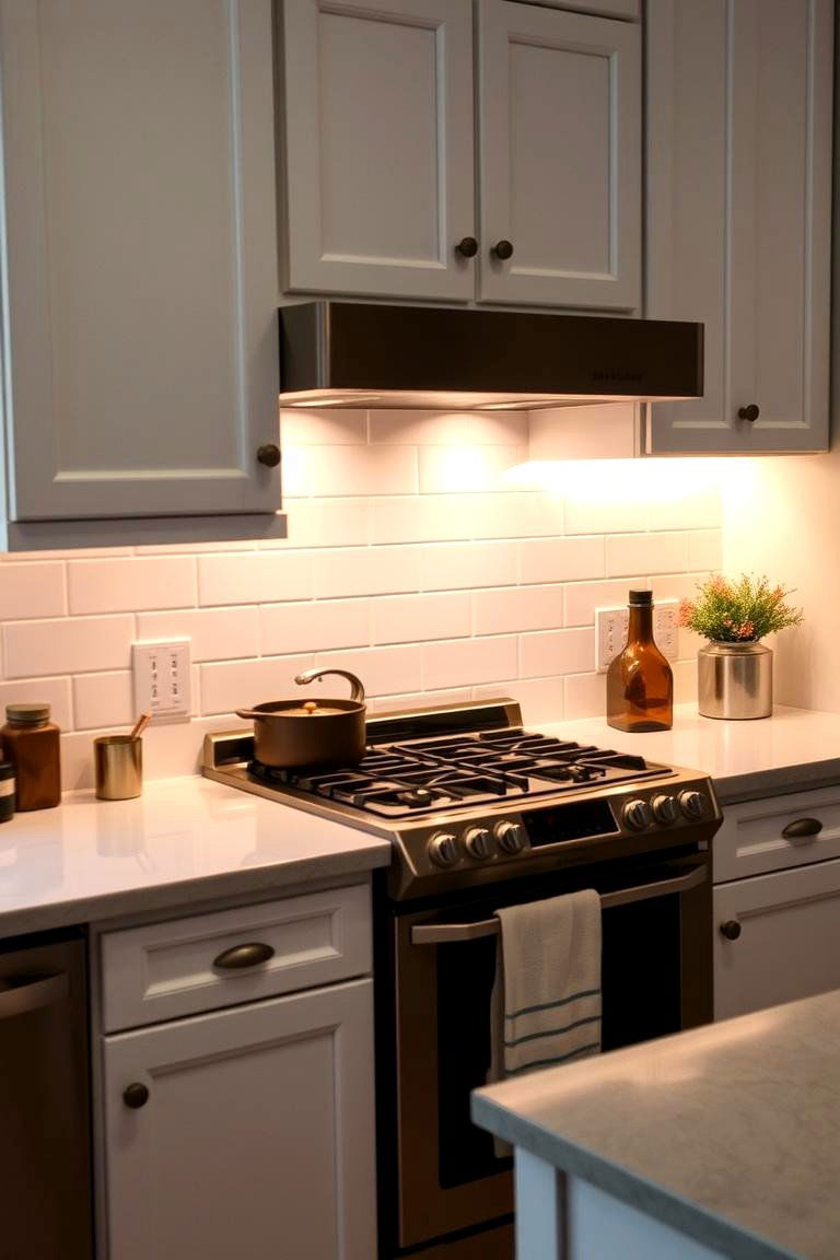 Shiplap with Integrated Lighting - 24 Shiplap Backsplash Ideas for Your Kitchen