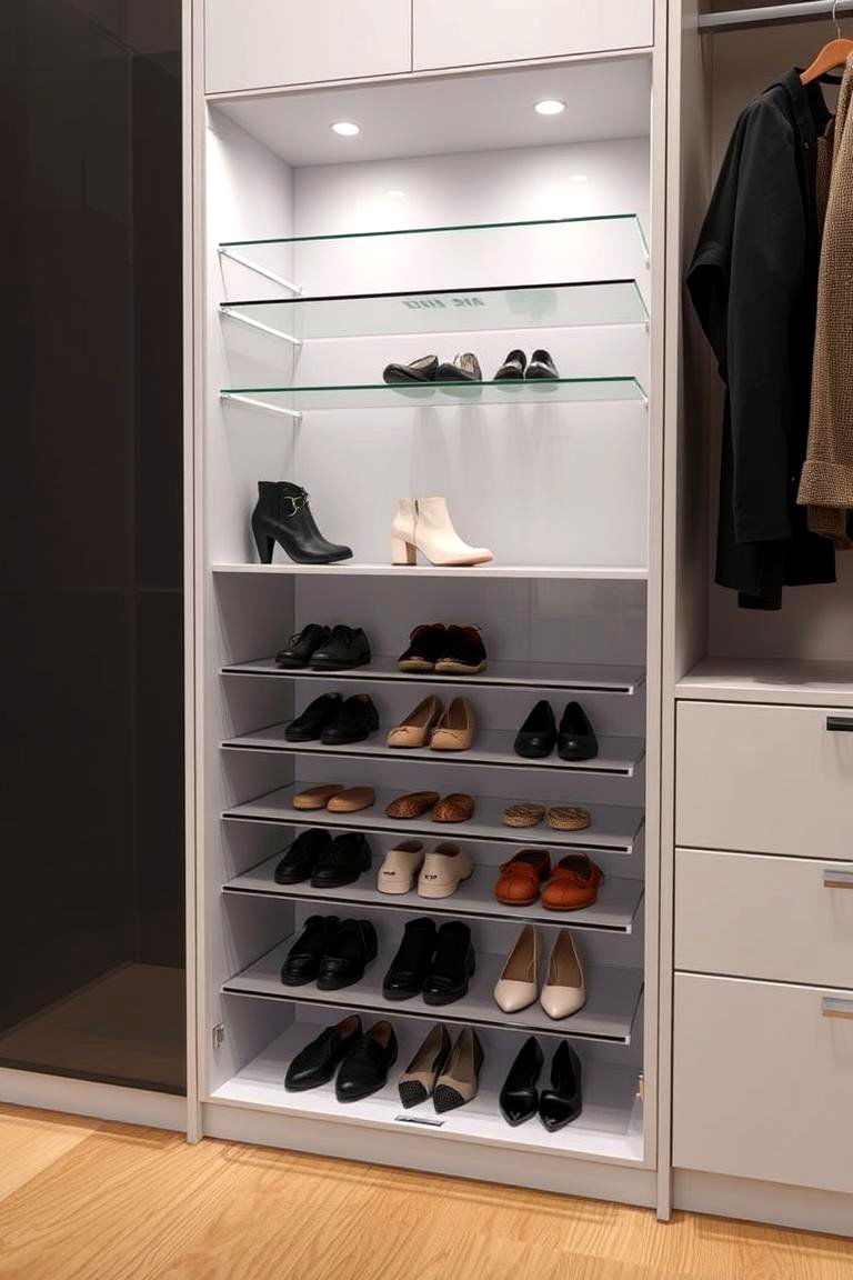 Shoe Cabinet with Adjustable Shelves - 24 Entryway Storage Ideas