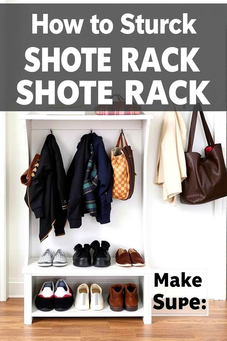 Shoe Rack with Bench and Hooks - 24 Entryway Shoe Storage Ideas