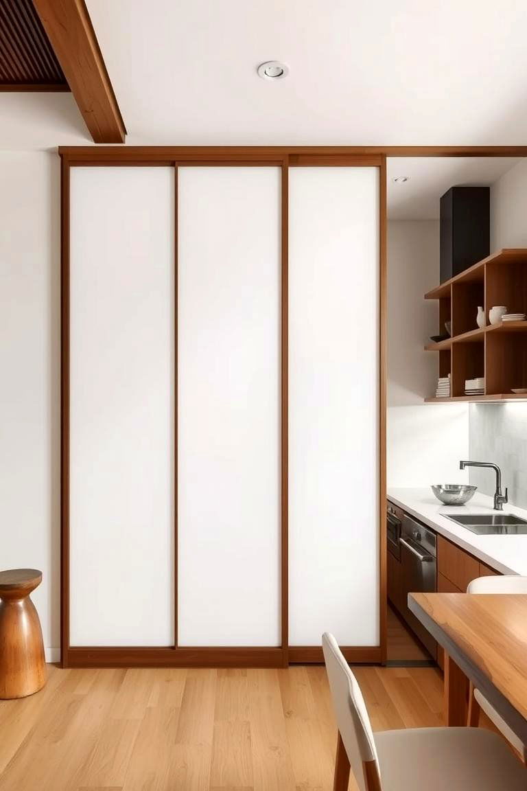 Shoji Screen Inspired Dividers - 24 Japanese Style Kitchen Ideas
