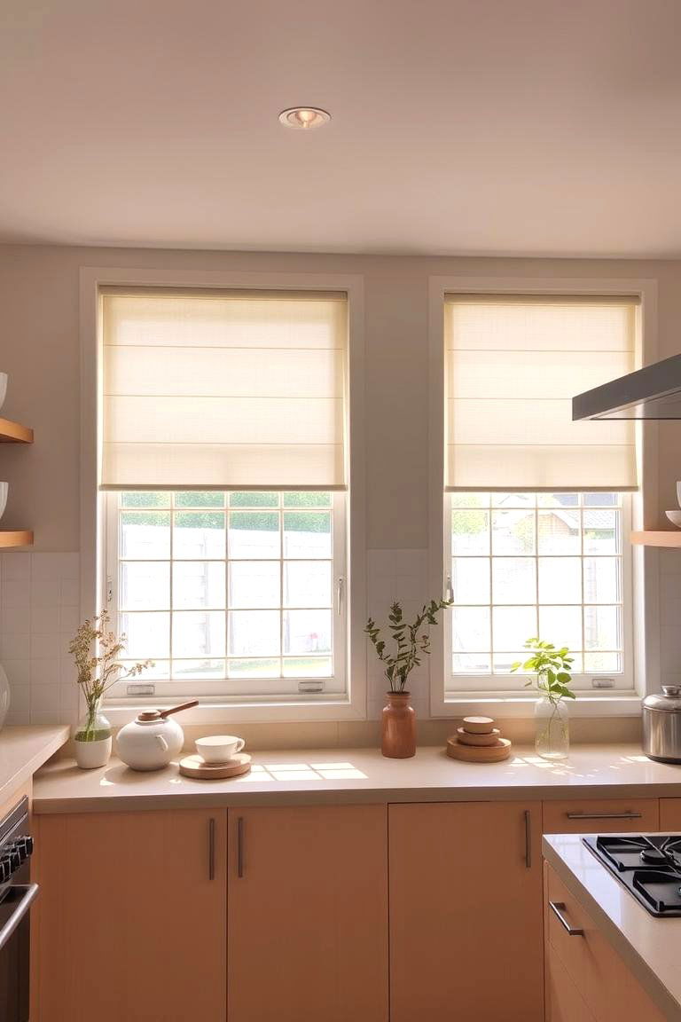 Shoji Style Window Treatments - 24 Japanese Style Kitchen Ideas