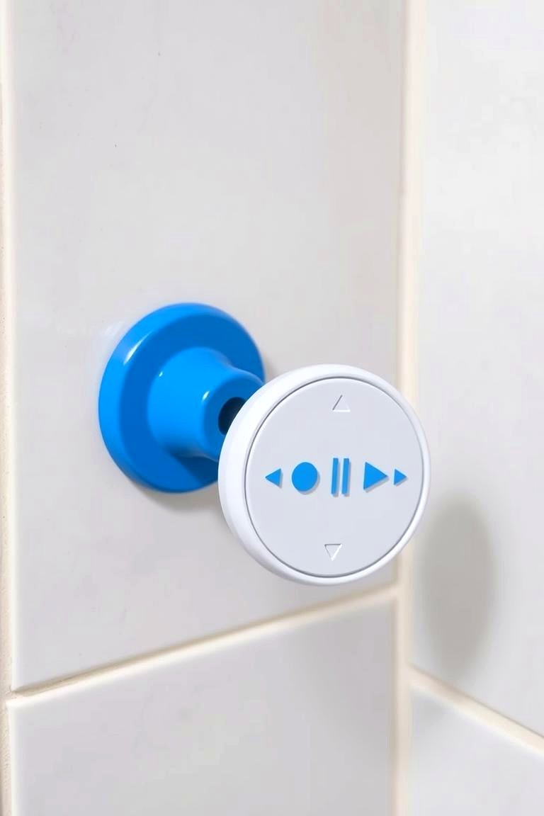 Shower Speaker with Suction Cup - 24 Shower Storage Ideas