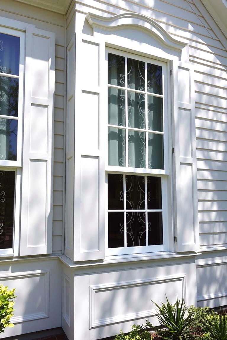 Shutter Integrated Wainscoting - 24 Exterior Wainscoting Ideas