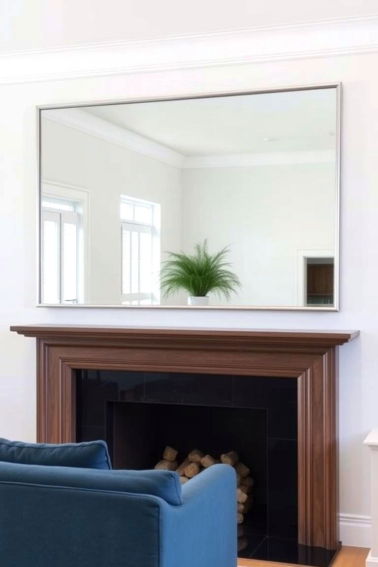 Silver Framed Mirror - 24 Silver Living Room Ideas