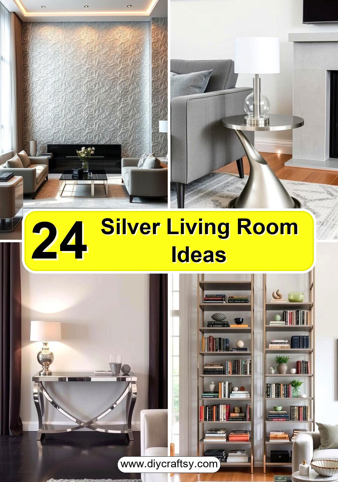Silver Living Room Ideas