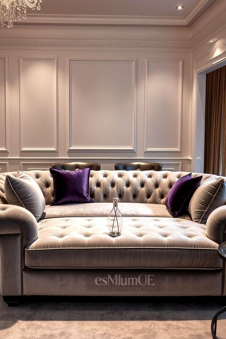 Silver Statement Sofa - 24 Silver Living Room Ideas