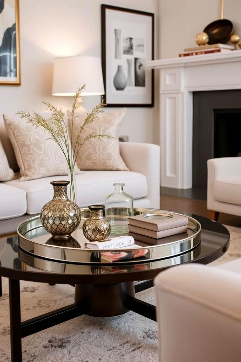 Silver Trays - 24 Silver Living Room Ideas