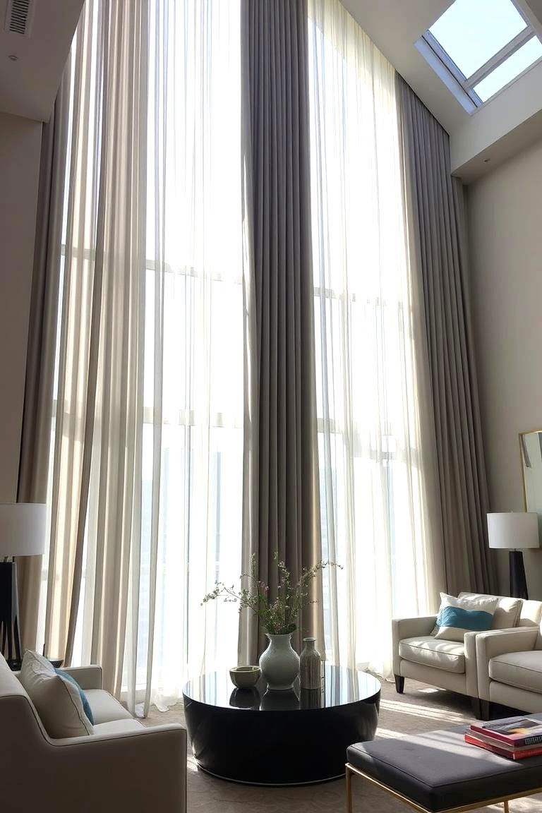 Silver Window Treatments - 24 Silver Living Room Ideas