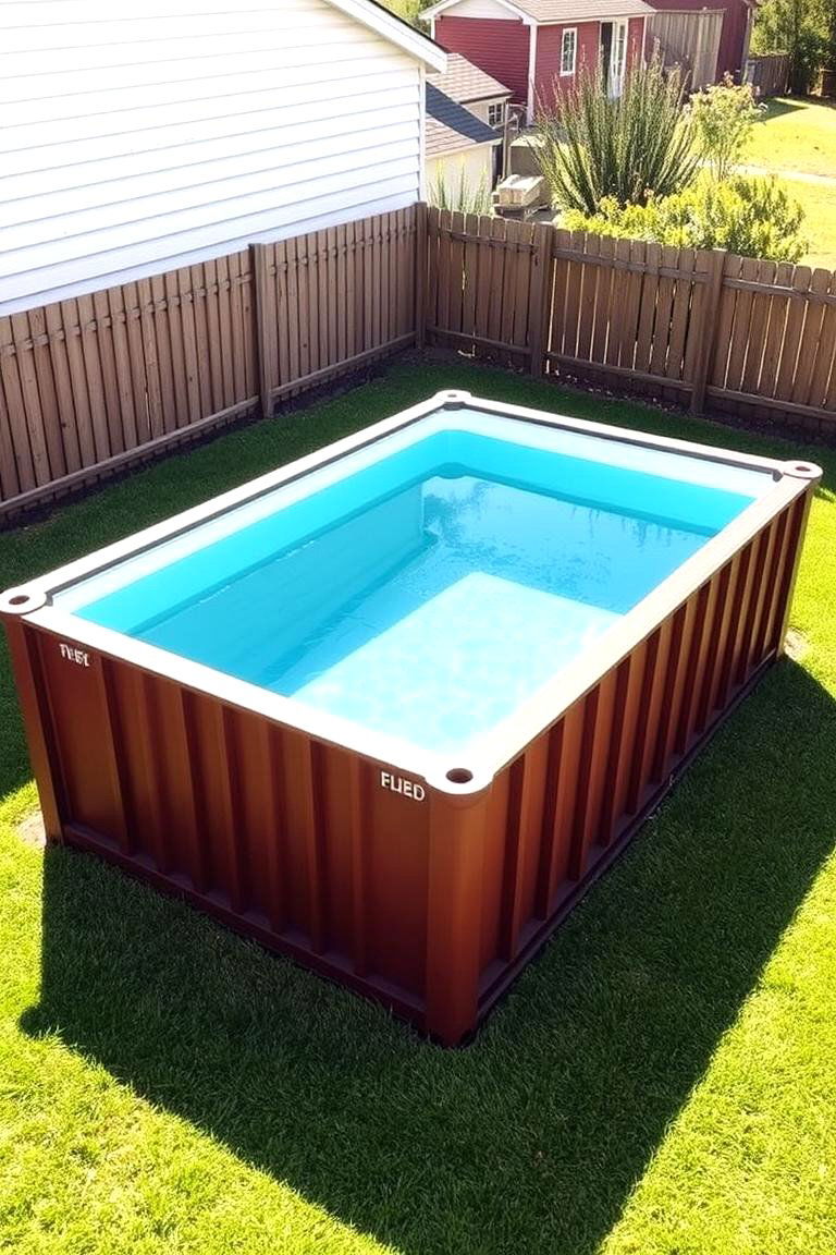 Simple Above Ground Pool - 24 Shipping Container Pools