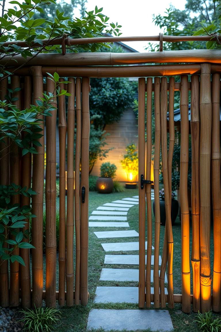 Simple Bamboo Gates - 24 Front Door Gate Ideas