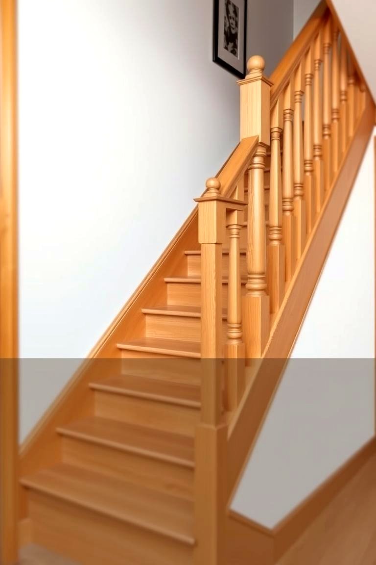 Simple Box Newel Post Railing - 24 Wood Stair Railing Ideas