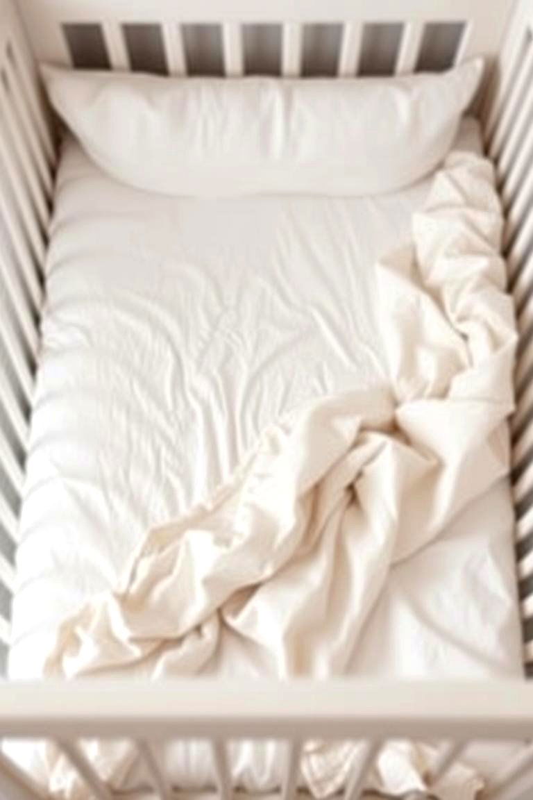 Simple Crib Bedding - 24 Minimalist Nursery Ideas
