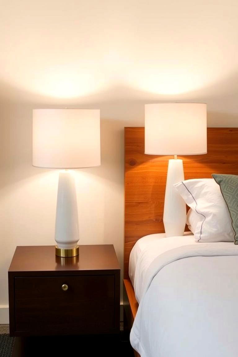Simple Elegant Bedside Lamps - 24 Midcentury Modern Bedroom Decorating Ideas