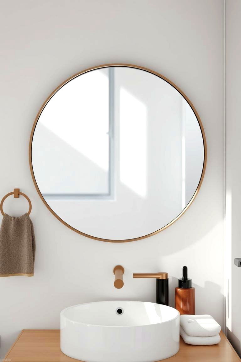 Simple Elegant Mirrors - 24 Japandi Bathroom Ideas