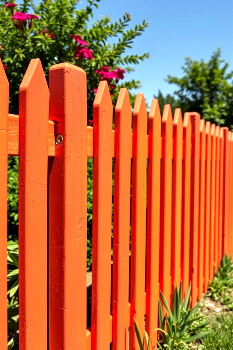Simple Painted Fence Upgrade - 24 Ideas Cheap Ways to Block Neighbors View
