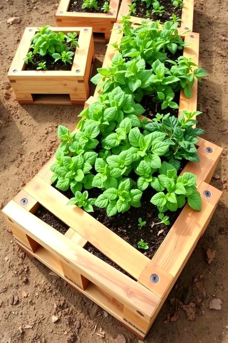 Simple Pallet Collar Raised Beds - 24 Inexpensive Raised Garden Bed Ideas