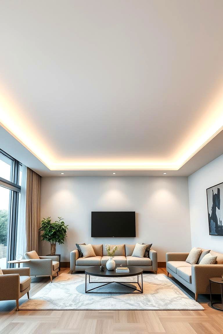 Simple Recessed Ceiling - 24 Pop Ceiling Design Ideas