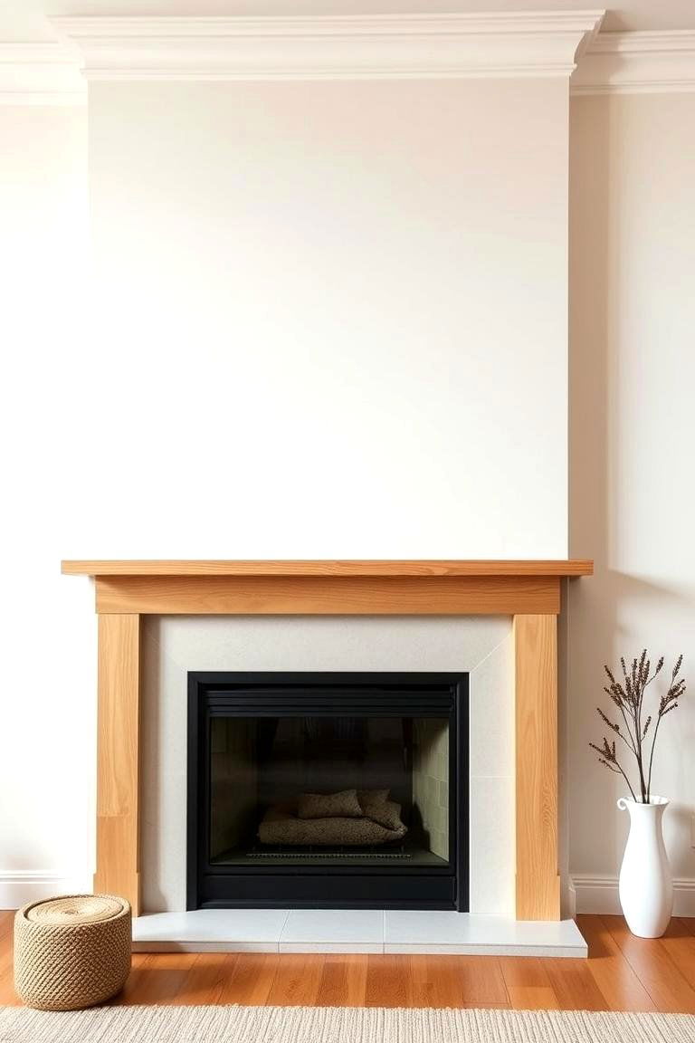 Simple Shaker Style Wood Mantel - 24 Wood Mantel Ideas