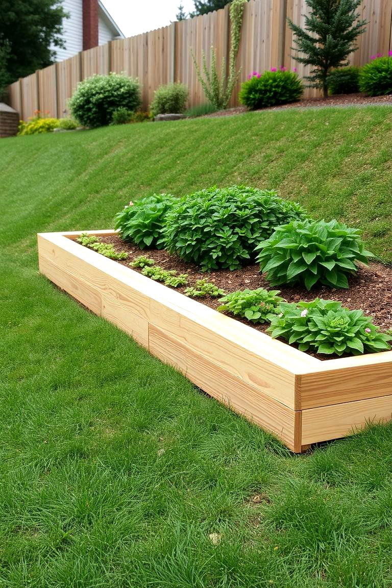 Simple Single Tier Wall - 24 Wood Retaining Wall Ideas