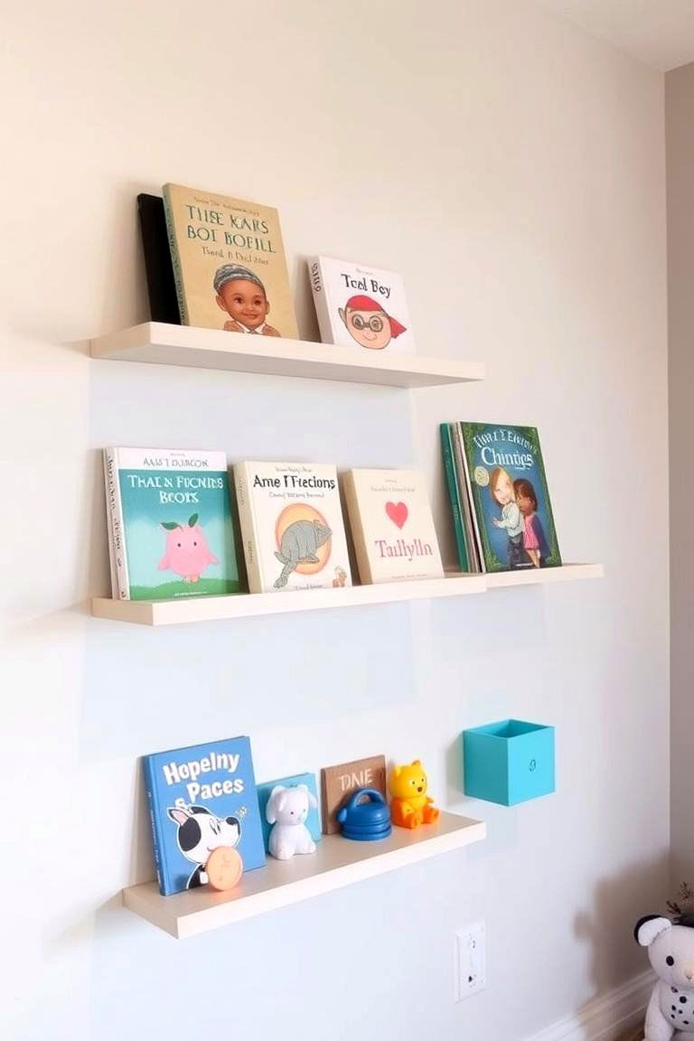 Simple Wall Shelves - 24 Minimalist Nursery Ideas