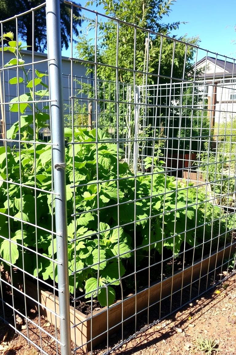 Simple Wire Mesh Fencing - 24 Small Garden Fence Ideas