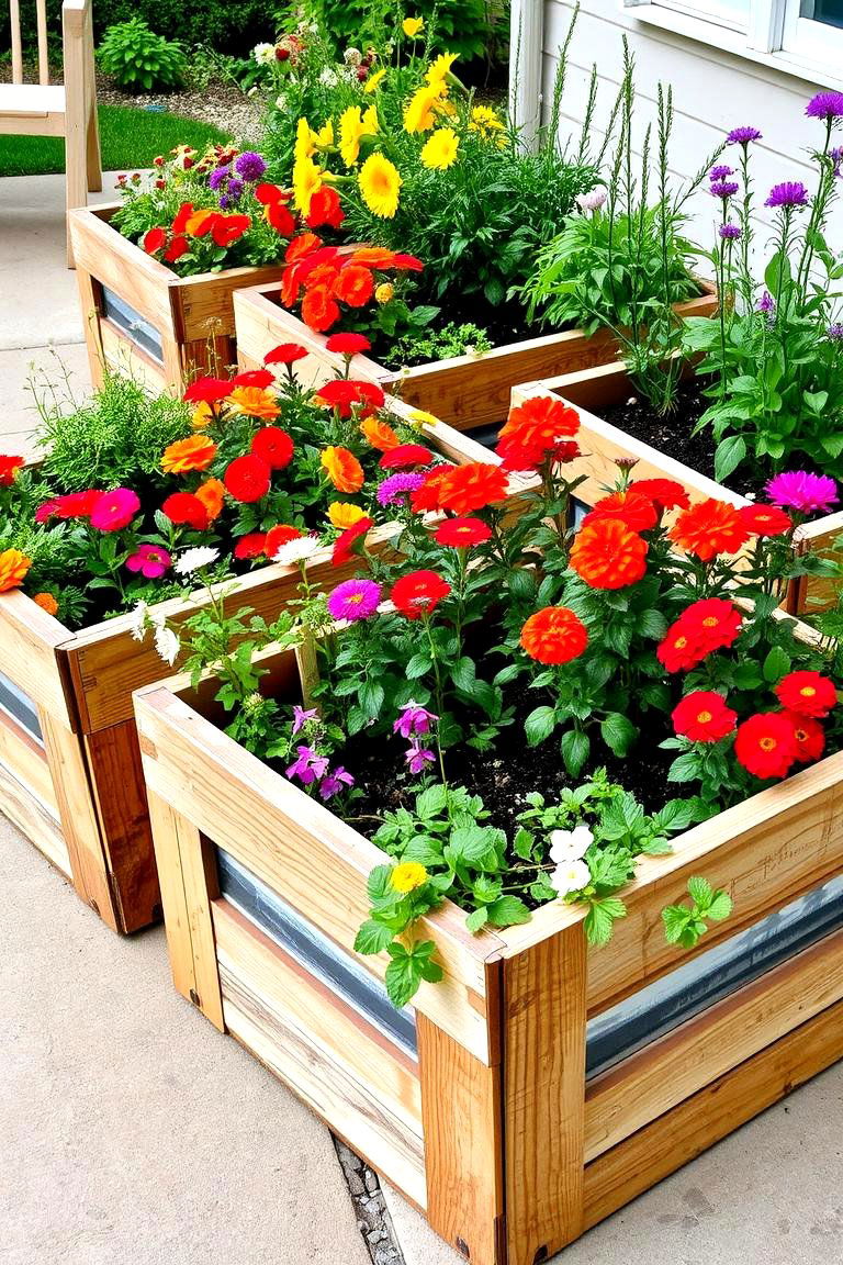 Simple Wooden Crates as Planters - 24 Inexpensive Raised Garden Bed Ideas