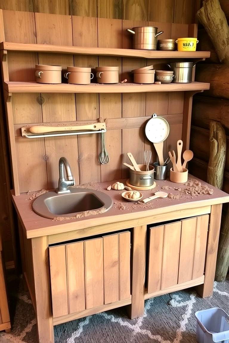 Simple Wooden Mud Kitchen - 24 Mud Kitchen Ideas for Kids