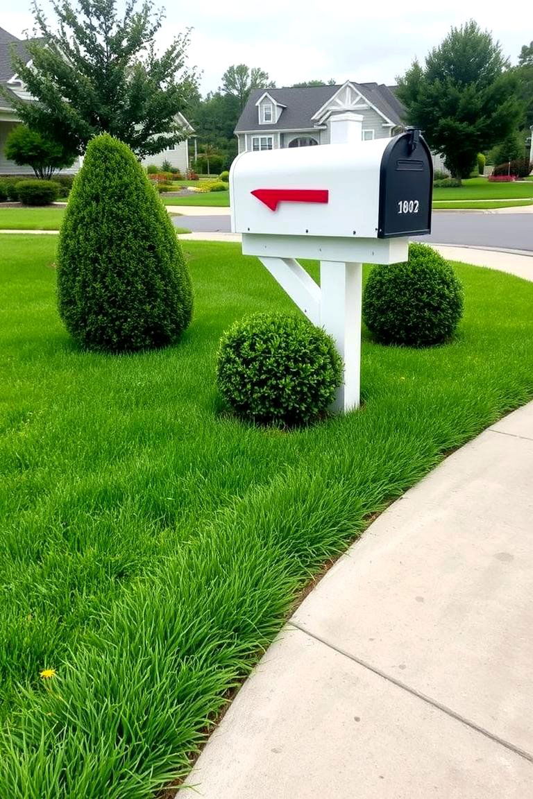 Simple and Clean Design - 24 Mailbox Landscaping Ideas