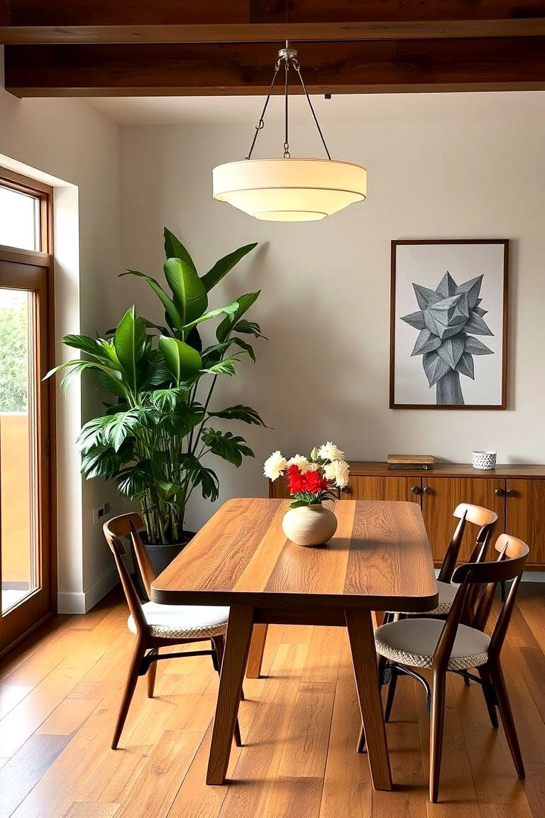 Simple and Elegant Lighting Fixtures - 24 Mid-century Modern Dining Rooms