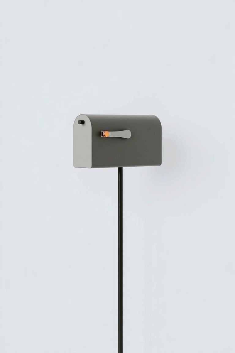 Simple and Minimalist Metal Rod Post - 24 Mailbox Post Ideas