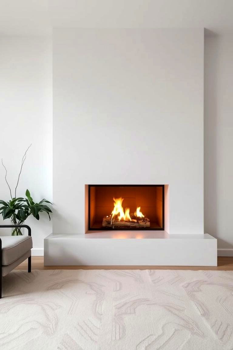 Simple and Unadorned Fireplace - 24 Living Room Fireplace Ideas