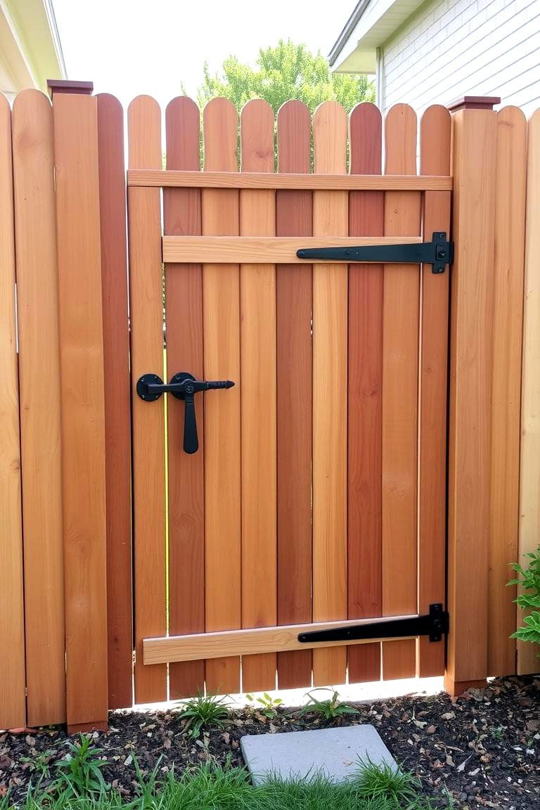 Single Gate Fence - 24 Wood Fence Ideas